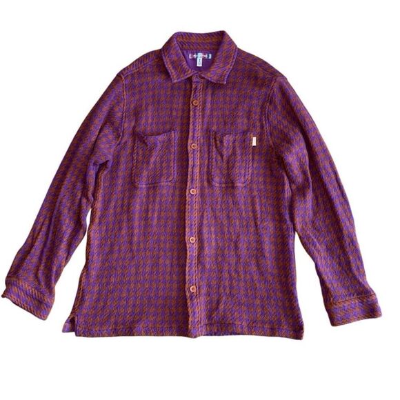 Urban Outfitters Men's Uo Large Houndstooth Shirt Size Medium - Picture 4 of 9